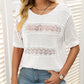 🏆Jusqu'à 50% de réduction !🌷Pull femme manches courtes col rond aspect ajouré et crochet