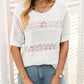 🏆Jusqu'à 50% de réduction !🌷Pull femme manches courtes col rond aspect ajouré et crochet