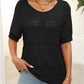 🏆Jusqu'à 50% de réduction !🌷Pull femme manches courtes col rond aspect ajouré et crochet