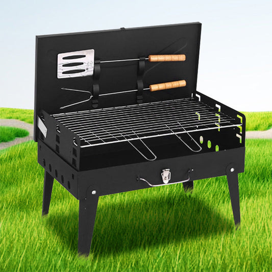 Barbecue à Charbon Pliable et Portable pour la Cuisine en Plein Air