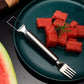 🍉🔪Coupe-fruits 2 en 1 en acier inoxydable avec couteau et fourchette