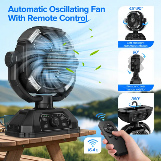 Ventilateur de camping multifonction portable