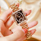 Joli cadeau - Montre tendance en diamant carré en or rose pour femme 🔥Achetez-en 2, livraison gratuite🔥