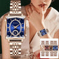 Joli cadeau - Montre tendance en diamant carré en or rose pour femme 🔥Achetez-en 2, livraison gratuite🔥