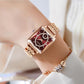 Joli cadeau - Montre tendance en diamant carré en or rose pour femme 🔥Achetez-en 2, livraison gratuite🔥