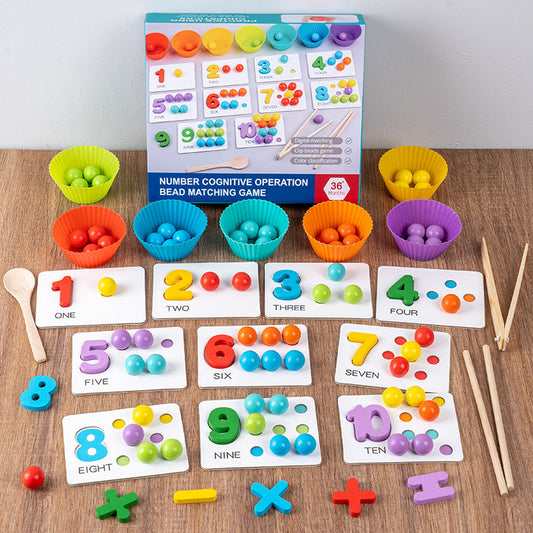 Kit de Jeu de Perles à Clip Mathématiques Éducatives