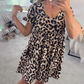 🌸50% de réduction🌸Robe Mini Léopard Décontractée pour Femme