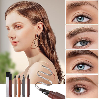 Stylo barbe et sourcils 4 en 1 waterproof - Longue durée et sans bavures