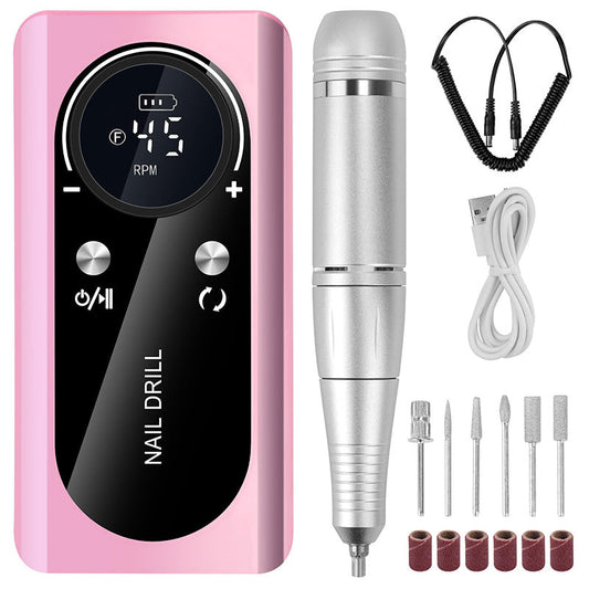 Set de Polissage et de Lustrage d’Ongles Portable et Rechargeable