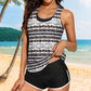💕50% de réduction💕Ensemble de Bain Tankini Sportif Chic 3 Pièces pour Femme