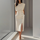✨50% de réduction🌸Robe midi fendue élégante pour femme