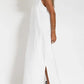 🎀 Mujer Casual Color Sólido Halter Vestido Sin Mangas Lino