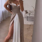 ✨50% de réduction✨Robe longue plissée sans manches à blocs de couleurs pour femme