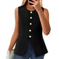 ⏳Spécial limité dans le temps⏰Gilet de costume pour femme avec col rond et patte de boutonnage