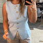 ⏳Spécial limité dans le temps⏰Gilet de costume pour femme avec col rond et patte de boutonnage