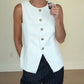 ⏳Spécial limité dans le temps⏰Gilet de costume pour femme avec col rond et patte de boutonnage