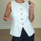 ⏳Spécial limité dans le temps⏰Gilet de costume pour femme avec col rond et patte de boutonnage