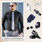 ✨50% de réduction✨Chemise extensible soyeuse, infroissable et de couleur unie pour homme