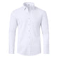 ✨50% de réduction✨Chemise extensible soyeuse, infroissable et de couleur unie pour homme