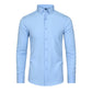 ✨50% de réduction✨Chemise extensible soyeuse, infroissable et de couleur unie pour homme