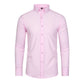 ✨50% de réduction✨Chemise extensible soyeuse, infroissable et de couleur unie pour homme