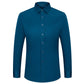 ✨50% de réduction✨Chemise extensible soyeuse, infroissable et de couleur unie pour homme