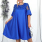 👗Robe trapèze décontractée à détails en dentelle pour femme✨