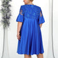 👗Robe trapèze décontractée à détails en dentelle pour femme✨