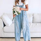 🔥Vente limitée à 50 % de réduction💕Salopette en denim déchirée pour femmes, mignonne et décontractée, avec boutons