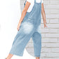 🔥Vente limitée à 50 % de réduction💕Salopette en denim déchirée pour femmes, mignonne et décontractée, avec boutons