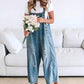 🔥Vente limitée à 50 % de réduction💕Salopette en denim déchirée pour femmes, mignonne et décontractée, avec boutons