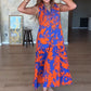 👗Women’s Fashion Print Sleeveless Maxi Dress | Island/Sunset is amazing! Printed maxi dress 🌅