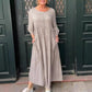 🎀50% de réduction✨Robe femme avec patte de boutonnage, manches 3/4 et motif à pois