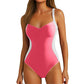 Maillot de bain soyeux à taille cintrée avec protection solaire