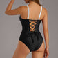 Maillot de bain soyeux à taille cintrée avec protection solaire