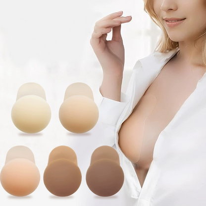 🌸 Couvre-tétons Adhésifs Invisibles avec Effet Liftant et Sans Couture pour Femme ✨