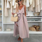 🎀 Robe longue à bretelles spaghetti avec ceinture à la taille pour femme ✨