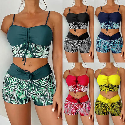 🏖️2025 Nouveau design👙✨Ensemble de maillots de bain deux pièces imprimé pour femme