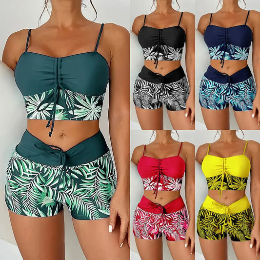 🏖️2025 Nouveau design👙✨Ensemble de maillots de bain deux pièces imprimé pour femme