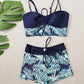 🏖️2025 Nouveau design👙✨Ensemble de maillots de bain deux pièces imprimé pour femme