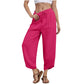 ✨Réduction limitée à 50 %✨Pantalon Décontracté à Jambes Larges et Longueur Cheville pour Femme