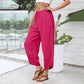 ✨Réduction limitée à 50 %✨Pantalon Décontracté à Jambes Larges et Longueur Cheville pour Femme