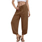 ✨Réduction limitée à 50 %✨Pantalon Décontracté à Jambes Larges et Longueur Cheville pour Femme