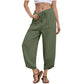 ✨Réduction limitée à 50 %✨Pantalon Décontracté à Jambes Larges et Longueur Cheville pour Femme
