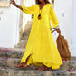 💕Réduction limitée à 50 %💕Robe longue ample à col en V pour femmes