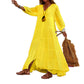 💕Réduction limitée à 50 %💕Robe longue ample à col en V pour femmes