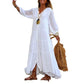 💕Réduction limitée à 50 %💕Robe longue ample à col en V pour femmes