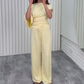 💕Réduction limitée à 50 %✨Ensemble 2 pièces pour femme : Haut asymétrique et pantalon
