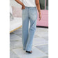 Jeans Vintage à Taille Haute et Coupe Droite pour Femmes