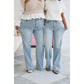 Jeans Vintage à Taille Haute et Coupe Droite pour Femmes